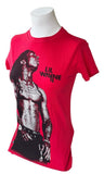 Tultex Women's Lil Wayne Graphic Red Short Sleeve Shirt Size Small