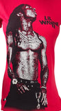 Tultex Women's Lil Wayne Graphic Red Short Sleeve Shirt Size Small