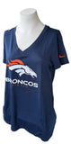 Nike Dri-Fit Women's Denver Broncos Football Navy Short Sleeve Shirt Size Large
