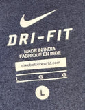 Nike Dri-Fit Women's Denver Broncos Football Navy Short Sleeve Shirt Size Large