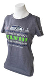 Nike Women's Seattle Seahawks Super Bowl XLVIII Champions Gray Shirt Size Small