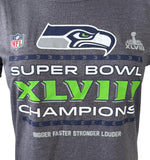 Nike Women's Seattle Seahawks Super Bowl XLVIII Champions Gray Shirt Size Small