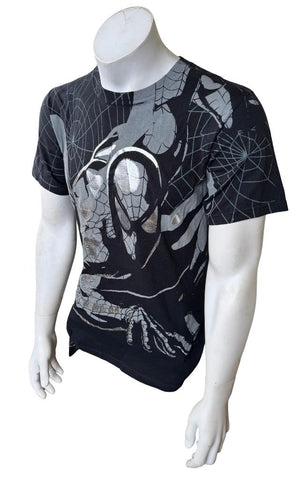 Anvil Men's Marvel Universal Studios Spider-Man Black Short Sleeve Shirt Size S