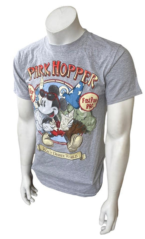 Hanes Men's Walt Disney World Mickey Mouse Park Hopper Gray Shirt Size Small