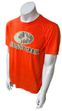 Gildan Performance Men's Mossy Oak Graphic Orange Short Sleeve Shirt Size Large