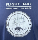 Hanes Cool Dri Men's Flight 3407 Memorial 5K Race Navy Shirt Size Medium