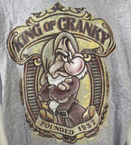 Disney Store Men's King of Cranky Snow White Grumpy Gray Shirt Size 3XL