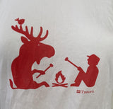 Tretorn Klader Women's Roasting Marshmallows Graphic White Shirt Size Large