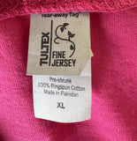 Tultex Women's Kiss Rock N Roll All Nite & Party Every Day Pink Shirt Size XL