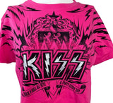 Tultex Women's Kiss Rock N Roll All Nite & Party Every Day Pink Shirt Size XL