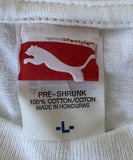 Puma Men's Big Cat Graphic White Short Sleeve Shirt Size Large