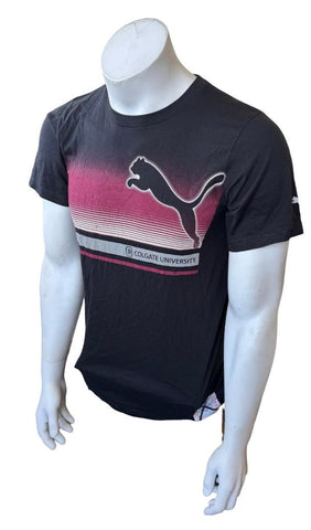 Puma Men's Colgate University Graphic Black Short Sleeve Shirt Size Small