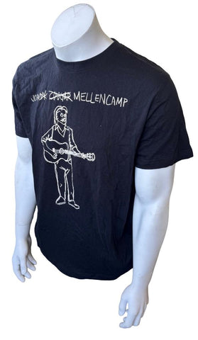 Ten Men's John Mellencamp Graphic Black Short Sleeve Shirt Size Large