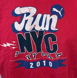 Puma Men's Run NYC 2010 Red Short Sleeve Shirt Size Large