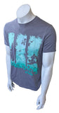 Disney Men's Mickey Mouse O'Ahu Surfing Gray Short Sleeve Shirt Size Small