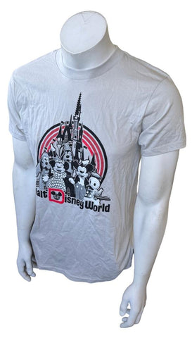 Disney Parks Men's Walt Disney World Graphic Gray Short Sleeve Shirt Size Medium