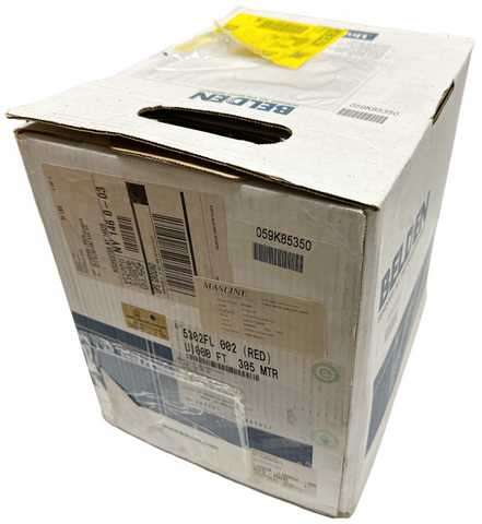 Belden 5302FL 002U1000 Shielded Fire Alarm Cable Red 4-Conductor 18 AWG 650 FT