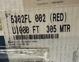 Belden 5302FL 002U1000 Shielded Fire Alarm Cable Red 4-Conductor 18 AWG 650 FT