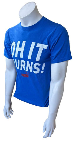 Puma Men's Oh It Burns Blue Short Sleeve Shirt Size Small