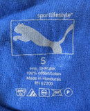 Puma Men's Oh It Burns Blue Short Sleeve Shirt Size Small