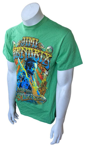 Delta Men's Jimi Hendrix Are You Experienced Green Shirt Size Medium