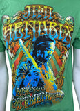 Delta Men's Jimi Hendrix Are You Experienced Green Shirt Size Medium