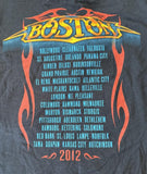 Gildan Men's Boston Tour 2012 Black Short Sleeve Shirt Size Large