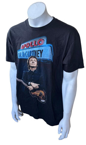 Tultex Men's Paul McCartney Apollo Theater Live 2010 Black Shirt Size Large