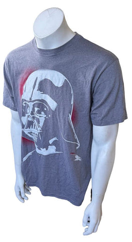 Disney Men's Star Wars Darth Vader Gray Shirt Sleeve Shirt Size Medium