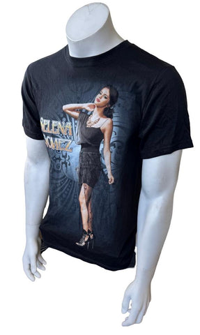 Anvil Men's Selena Gomez Graphic Black Short Sleeve Shirt Size Small