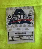 Alstyle Men's Jerry Garcia Graphic Lime Green Shirt Size Large