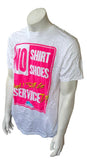 Anvil Men's LMFAO No Shirt No Shoes And I Still Get Service White Shirt Size L
