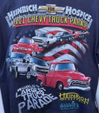 Anvil Men's Chevy Truck Parade 2011 Graphic Dark Blue Short Sleeve Shirt Size XL