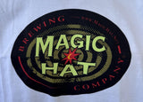 Anvil Men's Magic Hat Brewing Company White Short Sleeve Shirt Size Large