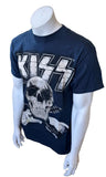Alstyle Men's Kiss Skull And Guitars 2012 Tour Navy Shirt Size Medium