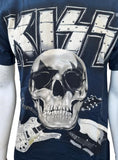 Alstyle Men's Kiss Skull And Guitars 2012 Tour Navy Shirt Size Medium