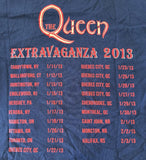 Gildan Men's The Queen Extravaganza 2013 Tour Navy Shirt Size Large
