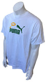 Puma Men's Big Cat Bird Grrr Graphic White Short Sleeve Shirt Size Large