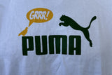 Puma Men's Big Cat Bird Grrr Graphic White Short Sleeve Shirt Size Large