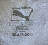 Puma Men's Big Cat Bird Grrr Graphic White Short Sleeve Shirt Size Large