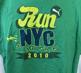 Puma Men's Run NYC 2010 Green Short Sleeve Shirt Size Large