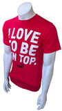 Puma Men's Puma I Love To Be On Top Red Short Sleeve Shirt Size Small