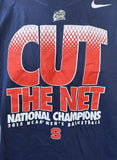 Nike Men's Syracuse 2013 NCAA National Champions Cut The Net Navy Shirt Size XXL