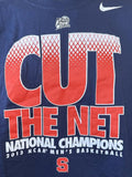 Nike Men's Syracuse 2013 NCAA National Champions Cut The Net Navy Shirt Size XL