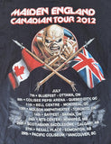 Anvil Men's Iron Maiden England Canadian Tour 2012 Black Shirt Size Large