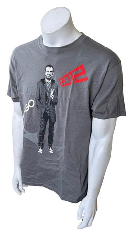 Hanes Men's Ringo Starr Tour 2012 Gray Short Sleeve Shirt Size Large