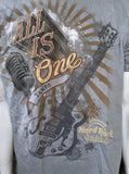 Hard Rock Cafe Men's All Is One Tampa Gray Short Sleeve Shirt Size Large