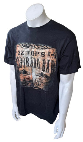 Anvil Men's ZZ Top's El Dorado Bar Durango Mexico Black Shirt Size Large