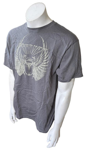 Anvil Men's Journey Beetle With Wings Graphic Gray Short Sleeve Shirt Size Large