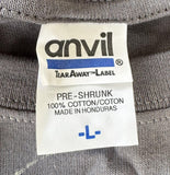 Anvil Men's Journey Beetle With Wings Graphic Gray Short Sleeve Shirt Size Large